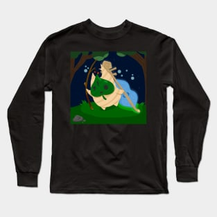 leaf musician korok w/ background Long Sleeve T-Shirt